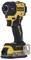 Cordless impact driver by DeWalt with an 18V XR motor and PowerStack technology in black and yellow colouration.