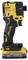 Compact yellow and black cordless screwdriver from DEWALT, model DCFS870, with 18V battery and brushless technology, viewed from the side.