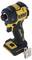 A yellow and black DeWalt cordless impact driver. The device has an ergonomic handle and a belt clip. Ideal for construction work.