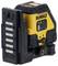 A yellow DeWalt laser level, mounted on a black stand, suitable for precise construction measurements and alignment.