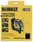 Packaging for a DeWalt Green Cross-Line Laser with USB Connection; 45m Range, 11-hour Battery Life, Including Storage Bag.