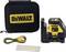 'DeWalt Laser Spirit Level with Case, Measuring Rule and Charging Cable. Compact Design, Ideal for Precise Construction and Renovation Work.'