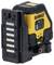 Yellow and black laser level with vertical and horizontal alignment functions, marked with 'DeWALT'.