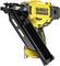 Yellow and black cordless nail gun by DEWALT with a slim design, perfect for construction and repair work.