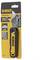 Foldable universal knife by DeWalt in yellow packaging. Features: Slide and click system, blade lock, reversible holster.