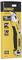 'DEWALT' Universal Knife, yellow and black, in packaging display. Features: Quick-charge function, secure locking mechanism, blade storage.