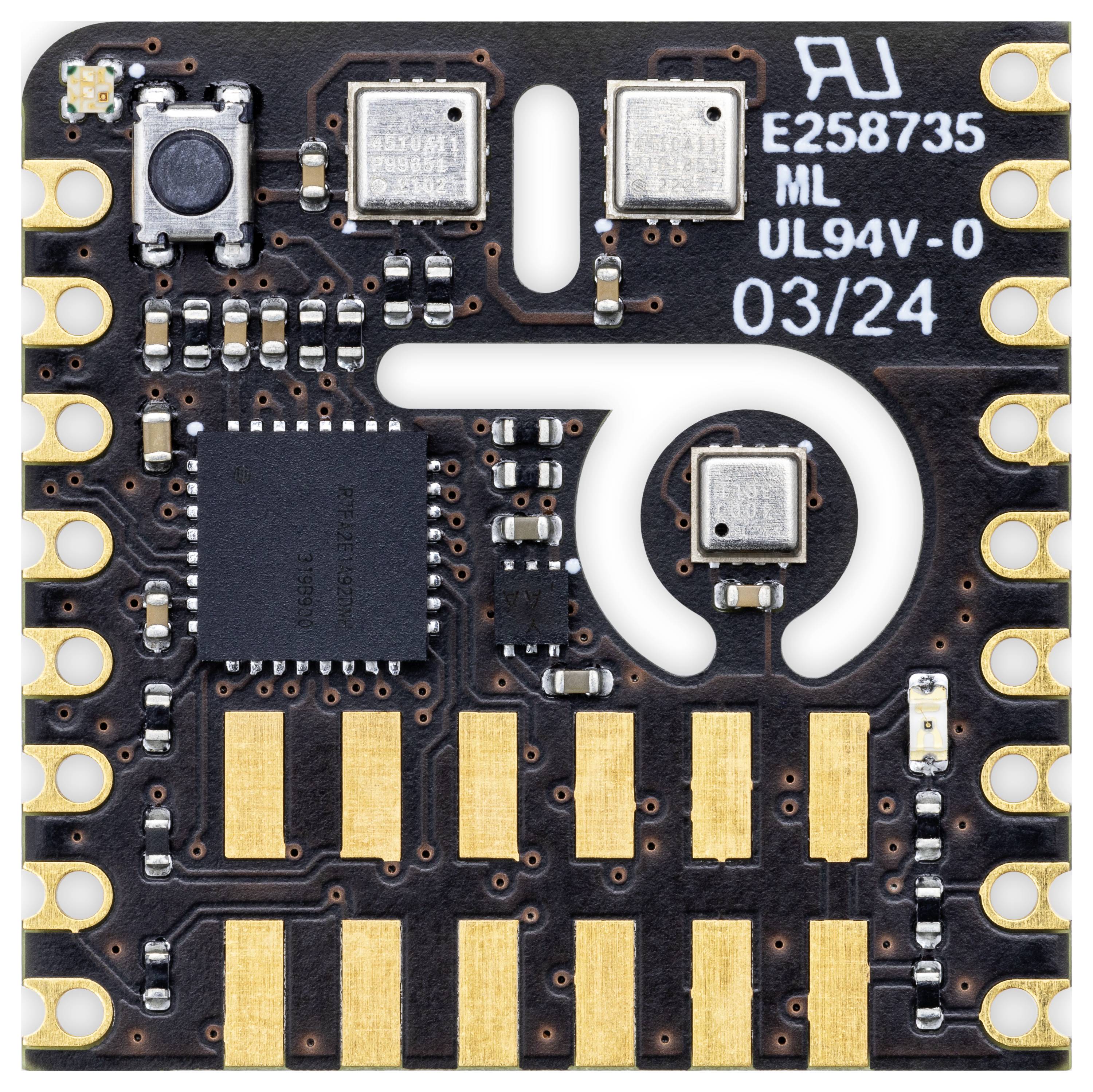 Electronic circuit with multiple connections and components, including a large chip. Printed code 'E258735 ML UL94V-0 03/24'.