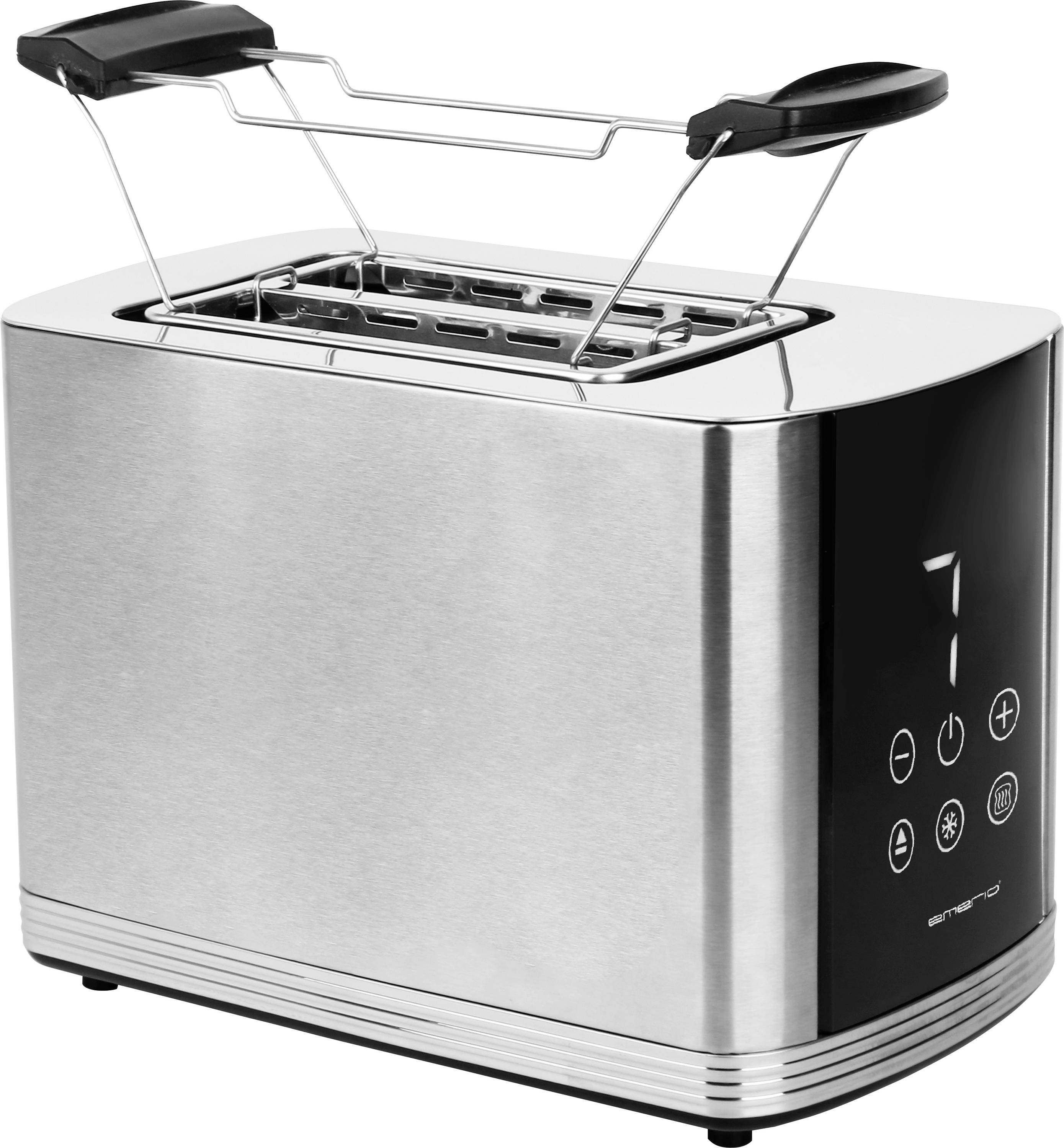 EMERIO TO-128308 Toaster BPA-free, with home baking attachment Stainless steel, Black