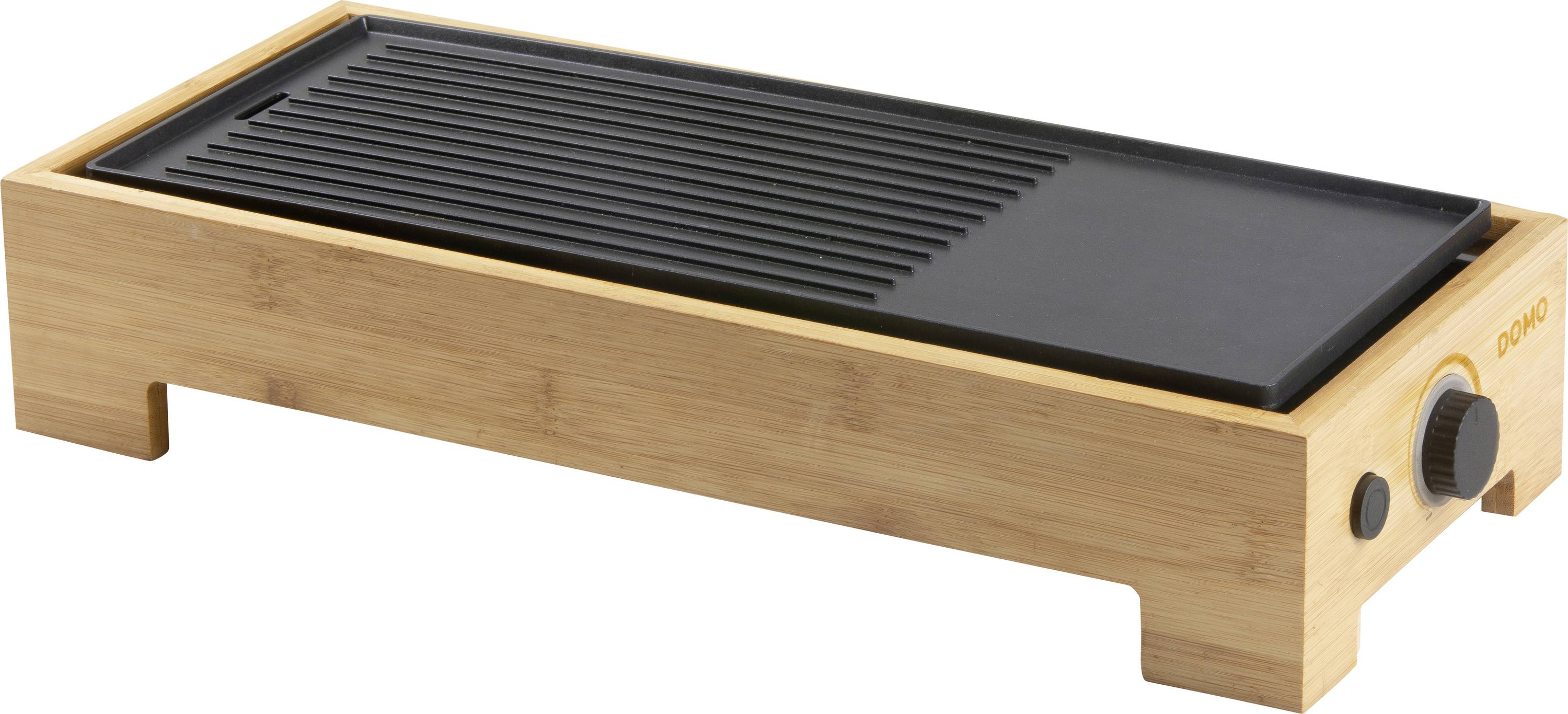 DOMO DO9270G Electric Electric grill Non-stick coating Wood, Black