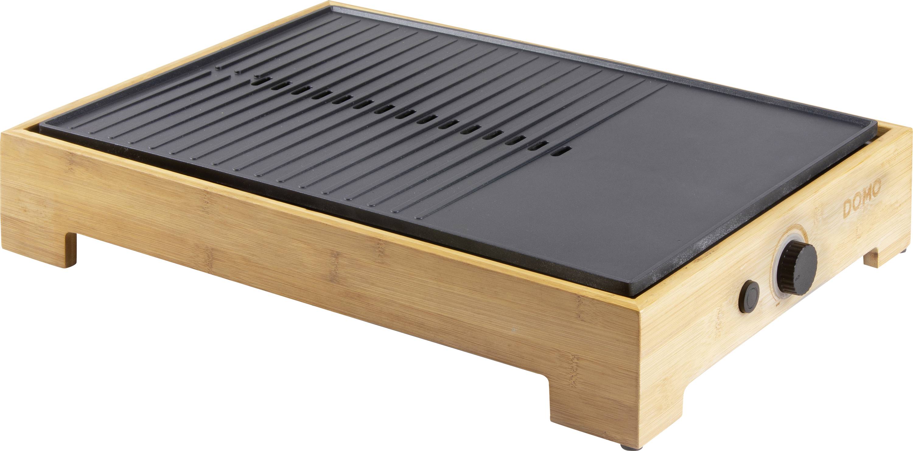 DOMO DO9271G Electric Electric grill Indicator light, Non-stick coating Wood, Black