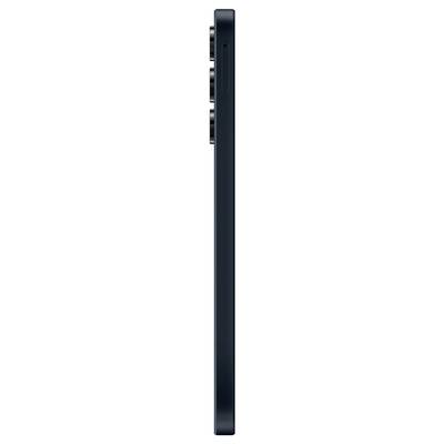 A side view of a black, rectangular device with three round buttons on the top left.