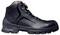Black safety boot with high shaft and lace-up closure, suitable for industrial applications.