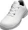 White safety shoe by Uvex with lace-up fastening, suitable for use in various work environments.