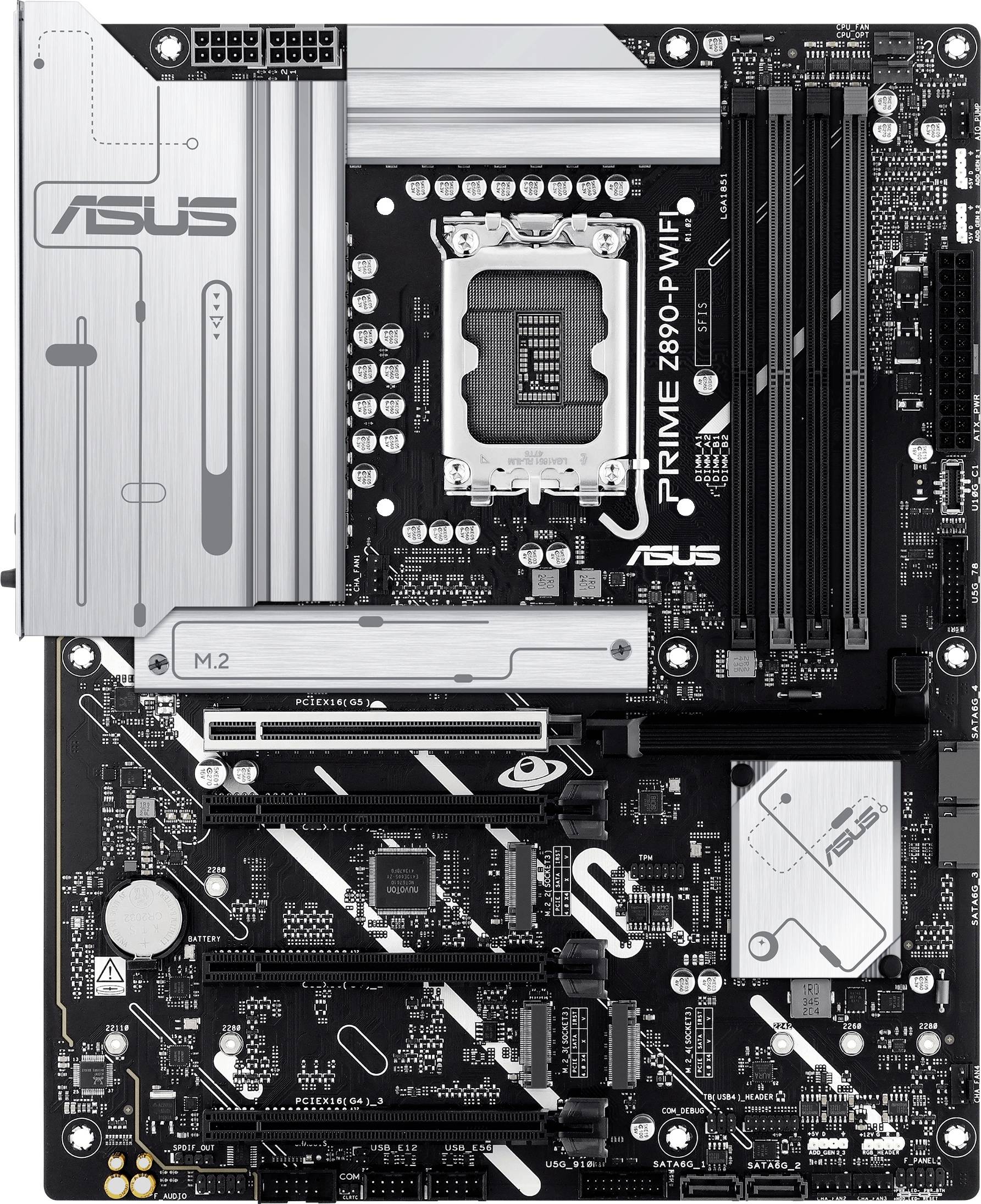 Pictured is an Asus motherboard model 'PRIME Z690-P WIFI'. It shows various expansion slots and connectors for PC components.