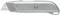 Silver universal knife with interchangeable blade, side view.