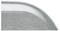A grey, rectangular metal tray with rounded corners.