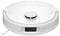 A round, white robotic vacuum cleaner with a central protrusion and control buttons on top. Marked with 'Reactive Tech'.