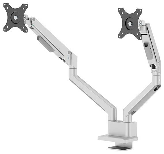 Neomounts DS70-250SL2 Monitor desk mount 43,2 cm (17) - 81,3 cm (32) Silver Tiltable, Swivelling, Swivelling, Height-adjustable