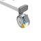 Monitor arm with integrated theft protection, consisting of a lock and a robust mounting bracket. Enhances the security of the display.