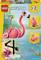 LEGO Creator 3-in-1 Set, featuring a Flamingo with a tropical background setting. Contains 288 pieces, suitable for ages 8 and up. Also includes build options for a bird and fish.