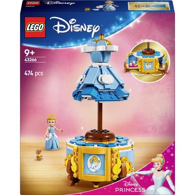 LEGO Disney Cinderella Building Set for Children Aged 9+, 474 Pieces. Includes a Cinderella Minifigure and a Carousel Model.