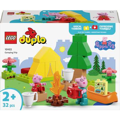 Peppa Pig Lego Duplo 'Camping Trip' Set: Two figures, tent, tree and campfire. Encourages logical thinking and expression of emotions. Suitable from 2 years old.