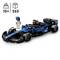 Lego model of a Formula 1 racing car with driver minifigure, recommended for children aged 10 and above. Contains 263 pieces.