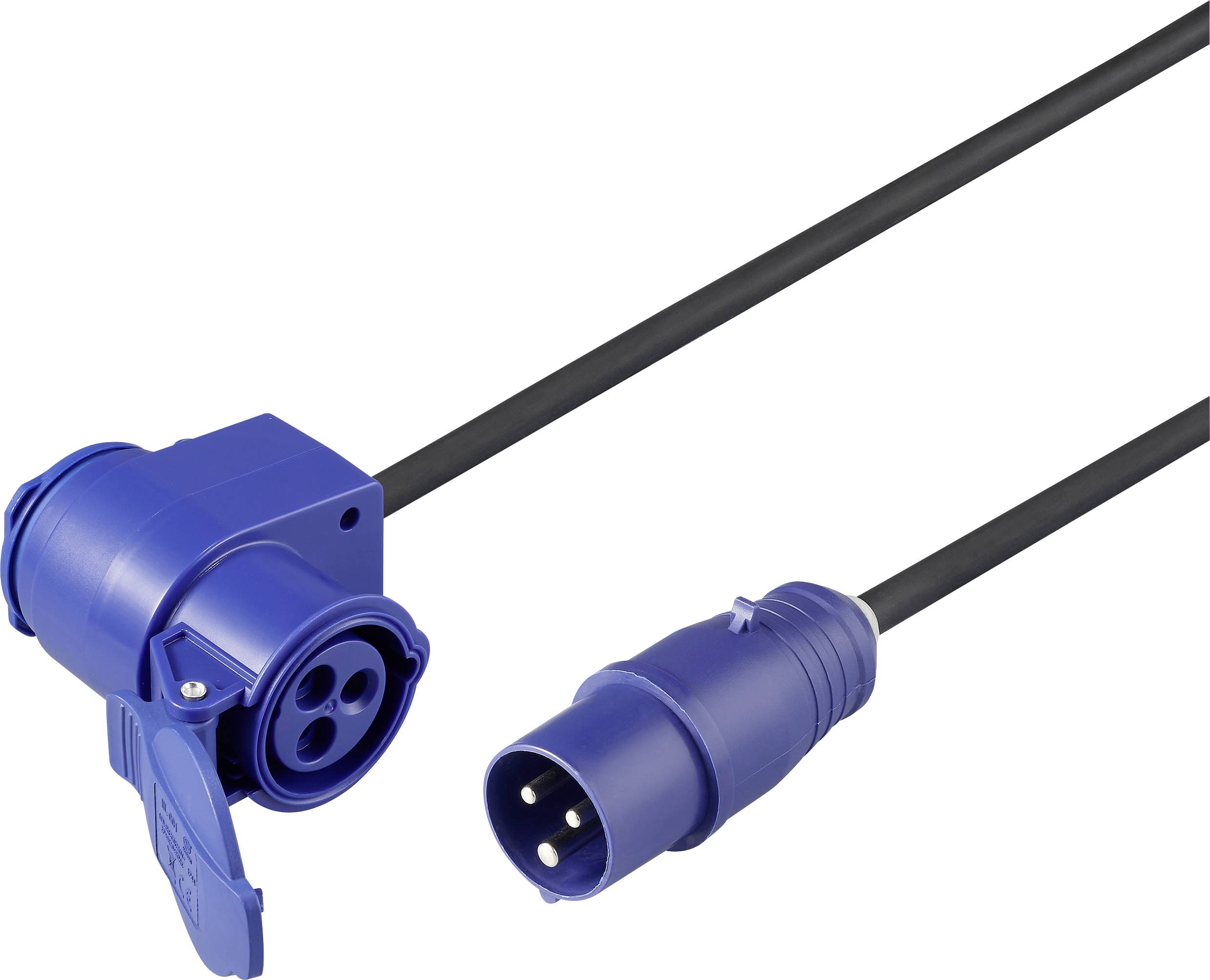 Sygonix SY-6684364 Current Cable extension 16 A Blue, Black 3 m H07RN-F 3G 2,5 mm²