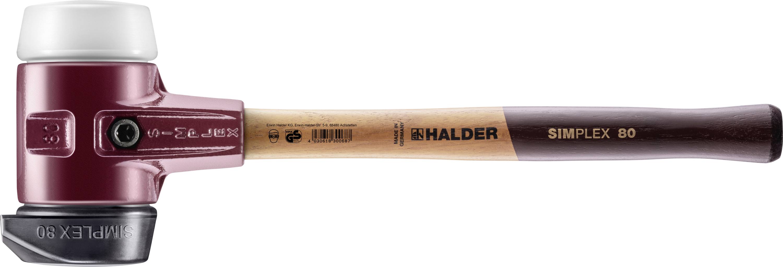 Halder SIMPLEX 3027.280 Sledge hammer Ergonomic handle, Semihard 2820 g 490 mm 1 pc(s)
