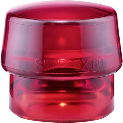 A red, transparent plastic button with the inscription 'SIMPLEX 60', likely part of a locking mechanism.