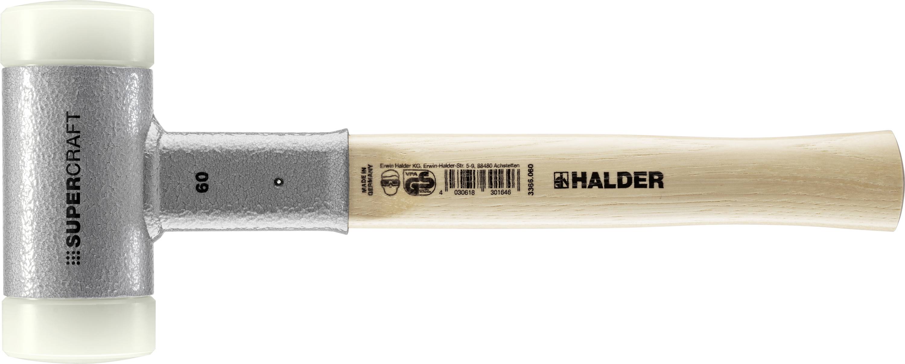 Halder SUPERCRAFT 3366.060 Soft-face hammer Ergonomic handle, Hard, Kickback-free 1705 g 360 mm 1 pc(s)