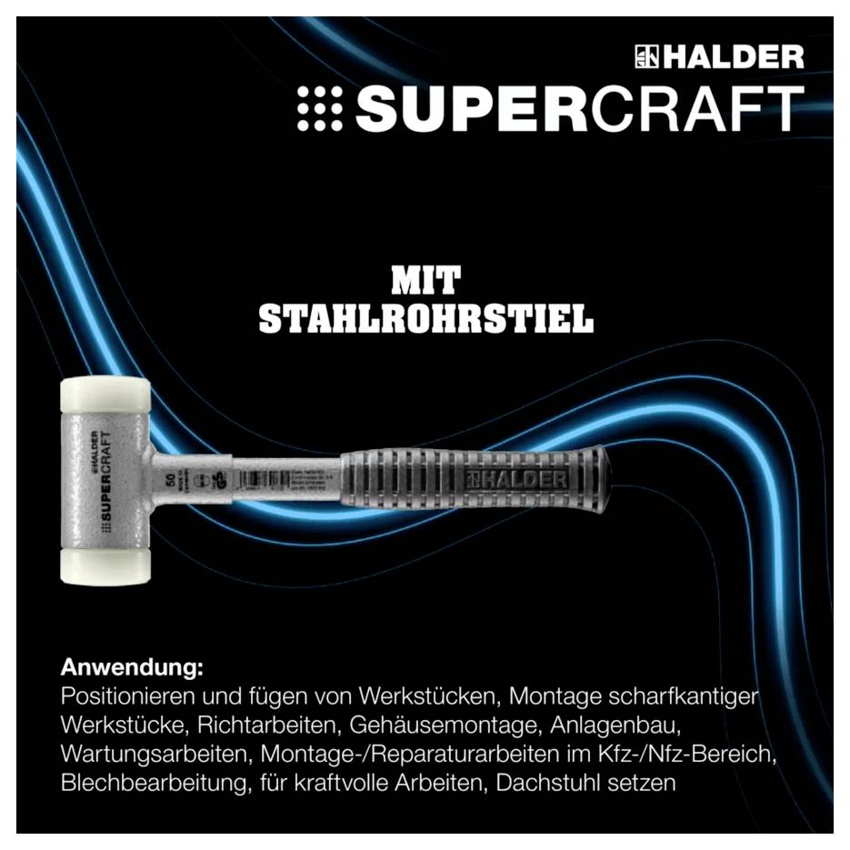 Halder SUPERCRAFT 3377.040 Soft-face hammer Ergonomic handle, Hard 805 g 305 mm 1 pc(s)-1