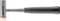 Rubber hammer with grey head and black, perforated handle. 'Ferroplex' is printed on the head.