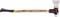 A hammer with a wooden handle and two different heads for versatile applications. The handle is marked with brand information.