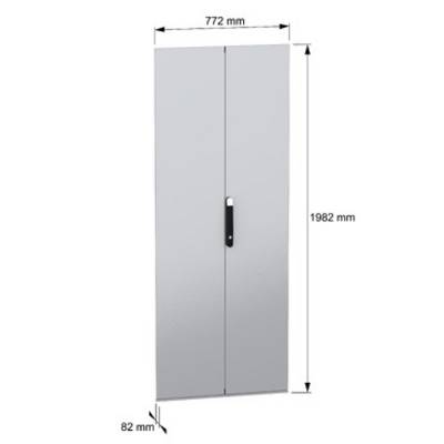 Schneider Electric NSYSFND2082D Door Double sided ward (W x H) 800 mm x 2000 mm Steel 1 pc(s)-4