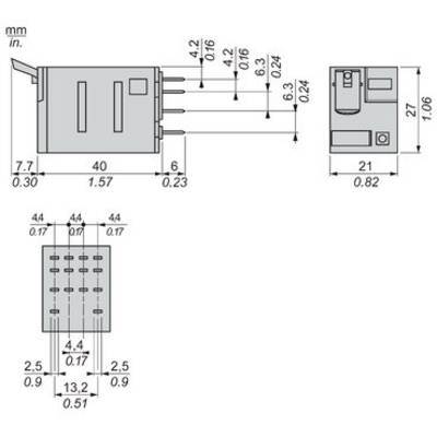 Mini relay Schneider Electric RXM4AB2JD 10 pc(s)-9