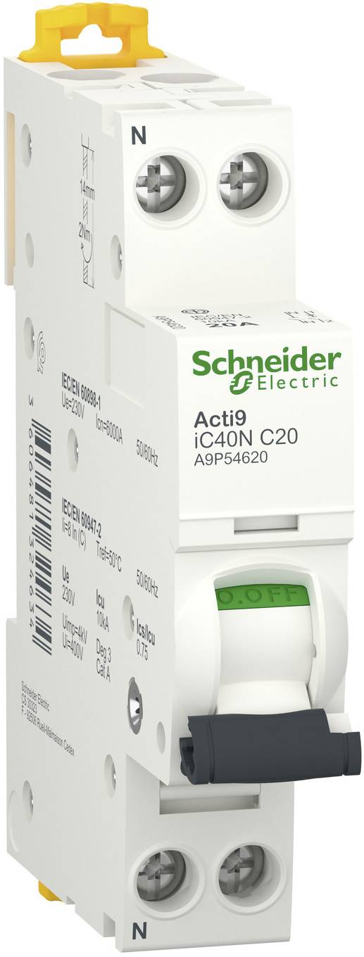 Schneider Electric A9P54620 A9P54620 Circuit breaker 20 A 230 V-0
