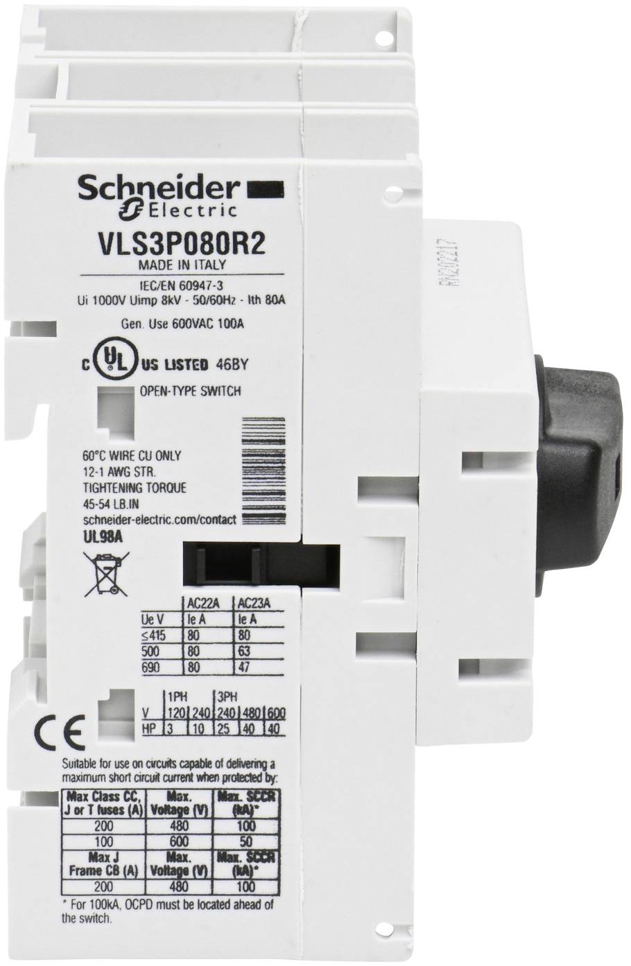 Schneider Electric VLS3P080R2 Isolator switch 1 pc(s)-3