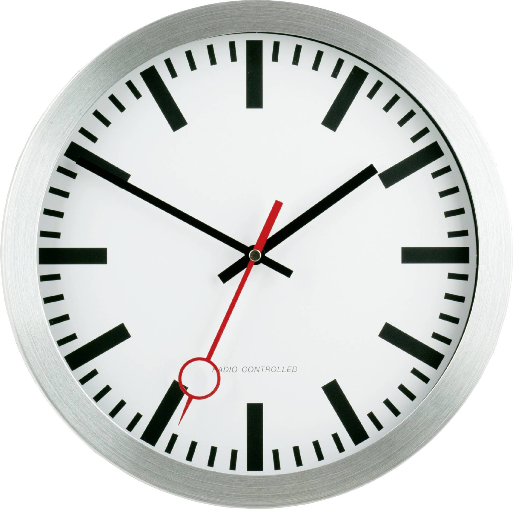 EUROTIME 59002-07 Radio Wall clock 30 cm Silver