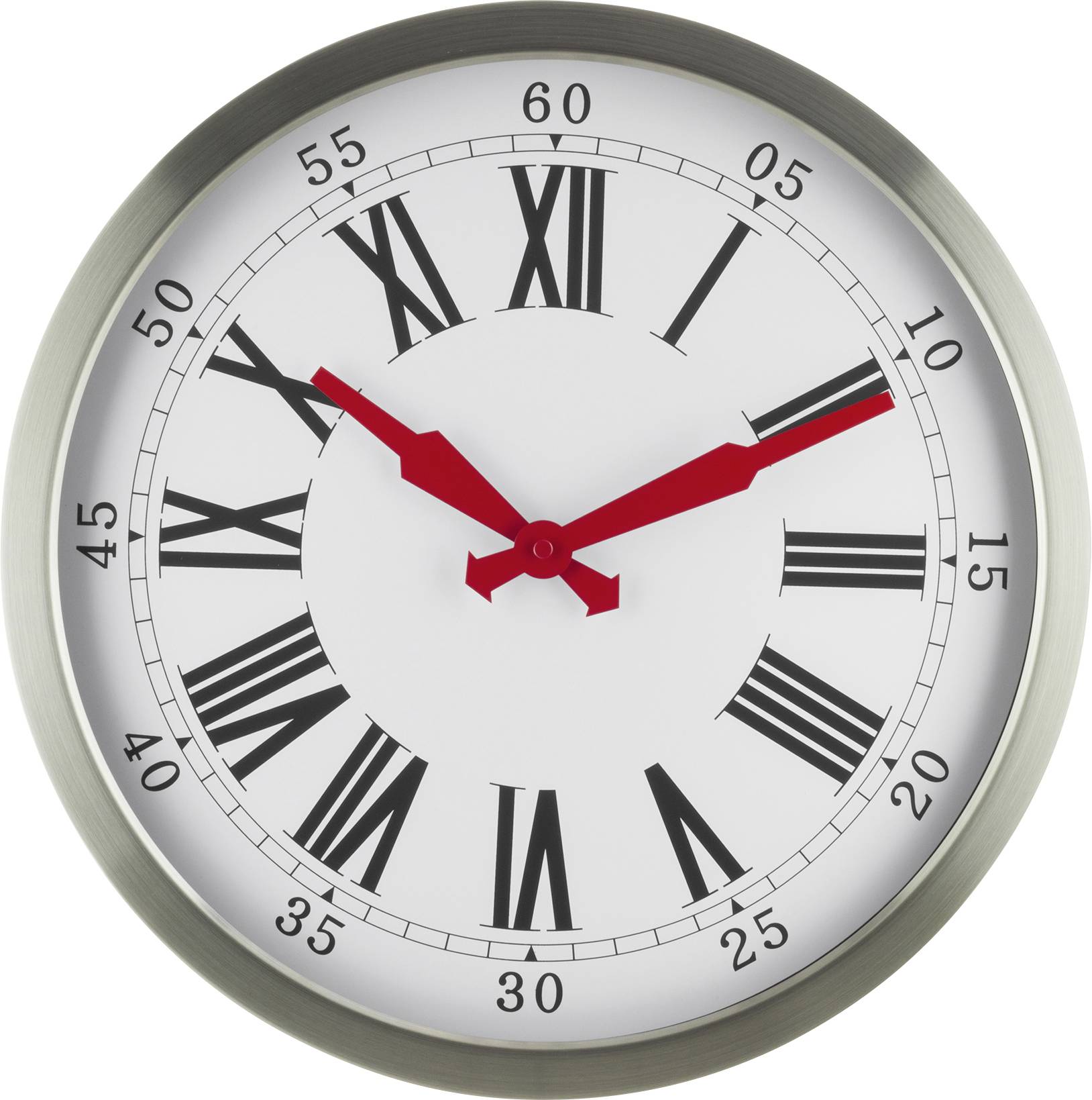 EUROTIME 56860-07 Radio Wall clock 40 cm Silver