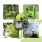 A collage shows three garden tools: a saw, a wood chipper, and a strimmer. In the foreground is a safety helmet.