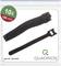 10 black hook and loop cable ties, 100 mm long, depicted in a transparent package by Quadrios, item number 24CA306.