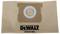 Vacuum cleaner bags with the print 'DeWALT DXVA19-4204', brown paper, with a round hole in the centre for connection.