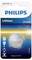 'Philips CR2430 Lithium 3V Battery' in blister packaging, suitable for electronic devices. Battery with camera and remote control symbols.