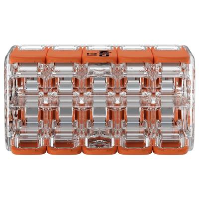 Transparent, rectangular roller with orange accents, designed for massages and muscle relaxation.