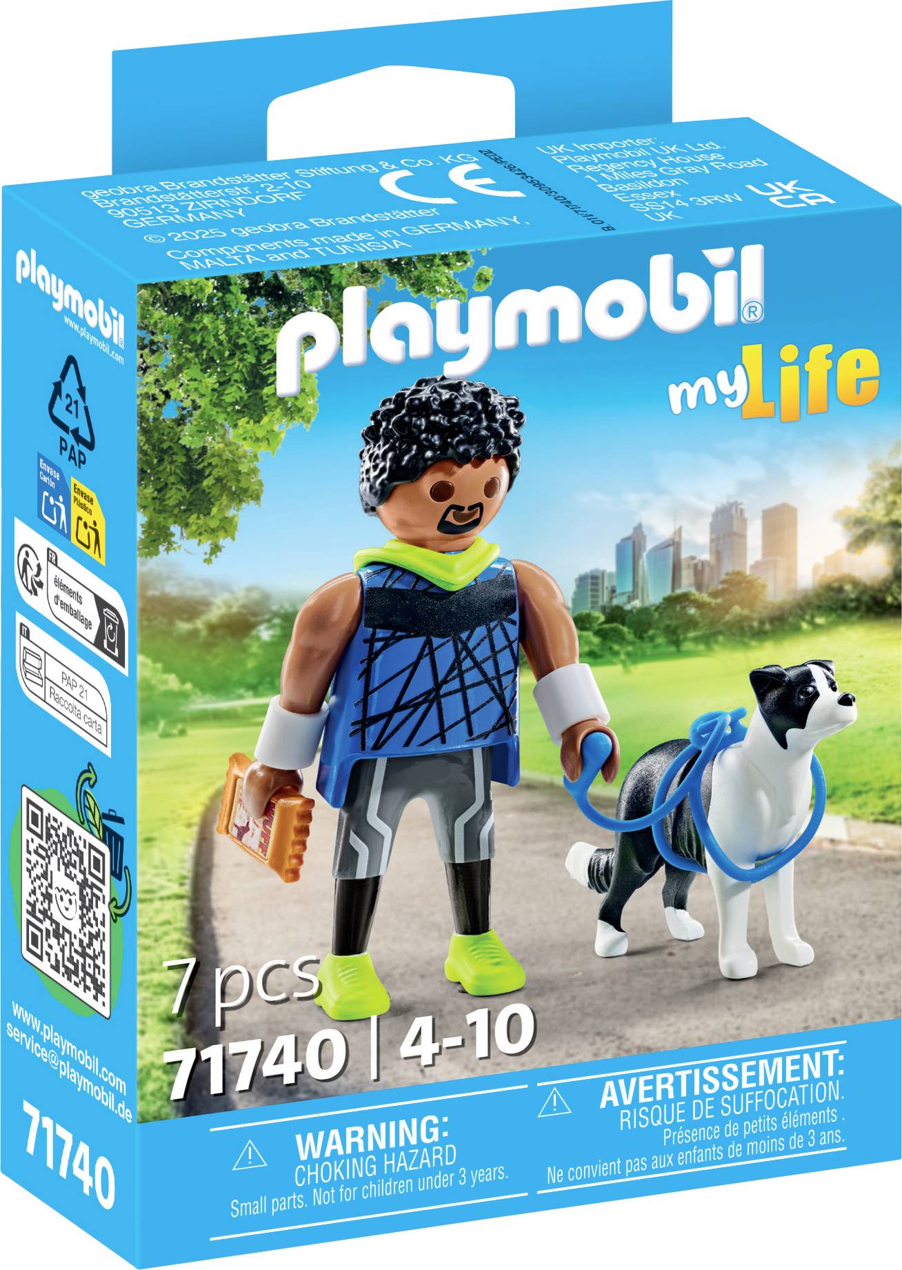 Image of Playmobil® My Life Jogger with Border Collie 71740