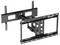 Wall mount for televisions with pivoting arms, compatible with various TV sizes, made of black metal.