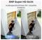 Two comparison images show a man waving at a smart doorbell camera. The left image labeled '5MP' is sharper than the right one labeled '3MP'.