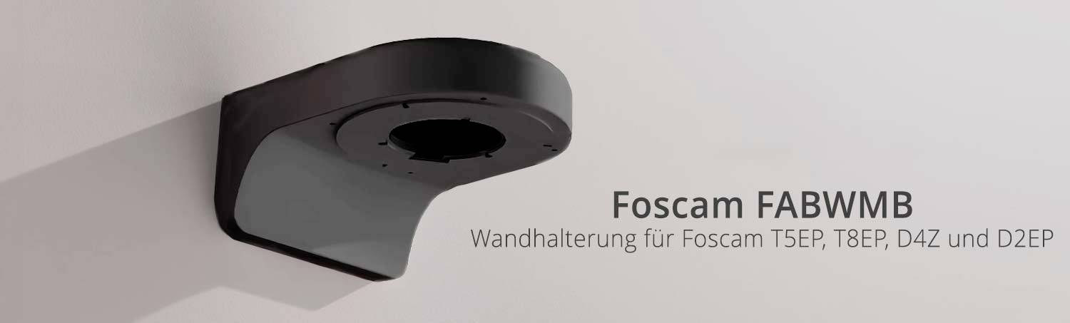 Wall Mount Bracket Foscam FABWMB for Foscam Camera Models T5EP, T8EP, D4Z and D2EP, suitable for secure wall mounting.