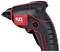 Cordless drill with a black housing and red accents, brand name 'FLEX', model 'DW 45 18.0-EC', ergonomic design.